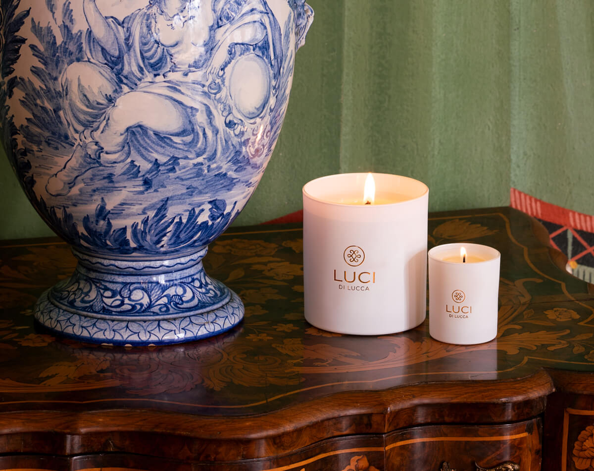 La Limonaia luxury scented candles with Vase